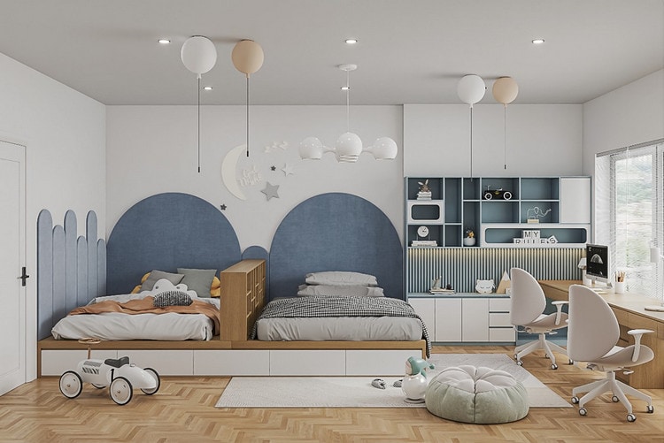 Thiết Kế Phòng Trẻ Em Nhà Phố Tại Quy Nhơn – Gia Lai  -  Hạnh Lê Decor